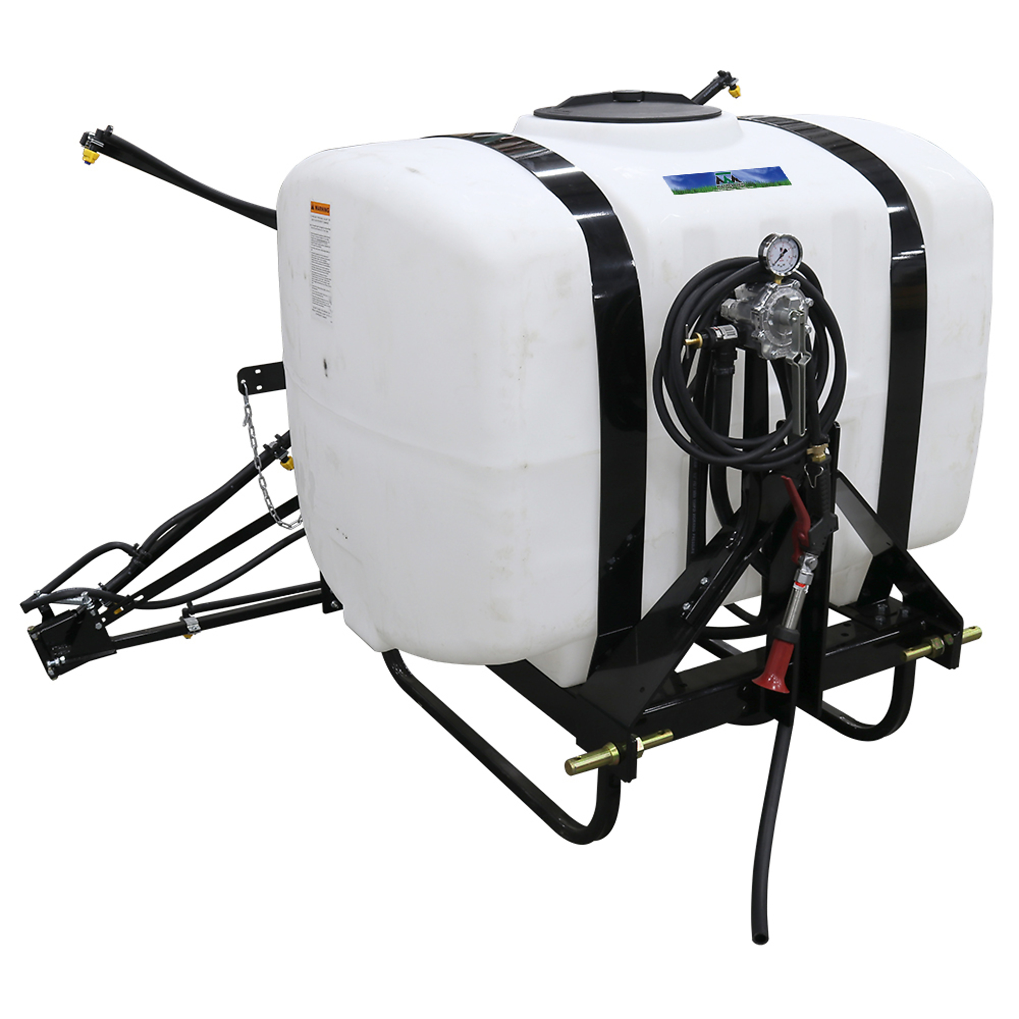 Master MFG, 200-Gal 3-Pt Broadcast Sprayer - 20GPM, 23ft. Swath, Tank Size 200 Gal, Flow 20 GPM, Pressure 300 PSI, Model# S3K-N1-200P-MM